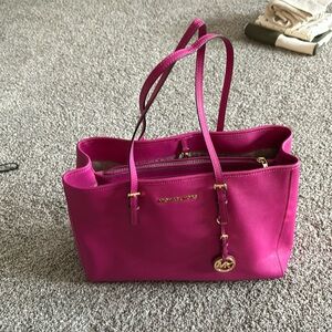 Michael Kors hot pink tote.